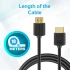 Promate proLink4K2-10M  HDMI Cable 10M, Universal Ultra High-Speed 4K UHD Resolution HDMI Cable with 3D Video and Ethernet Support for Laptops